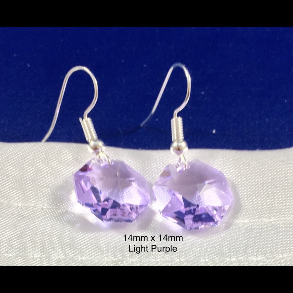 Swarovski Austrian Crystal 14mm Octagon Earrings
